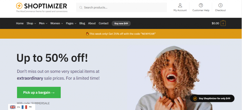 Shoptimizer Responsive free WooCommerce Themes