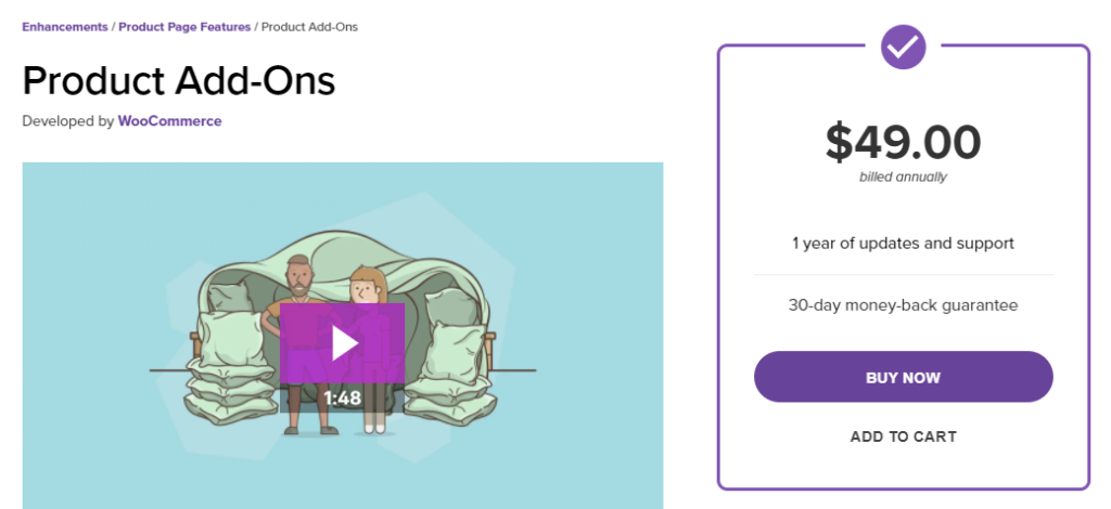 product add-ons