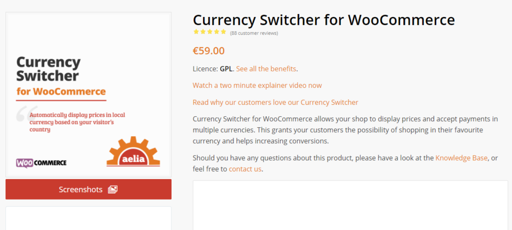 Currency Switcher for WooCommerce by Aelia