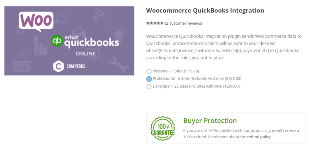 Integration for WooCommerce and QuickBooks by CRM Perks