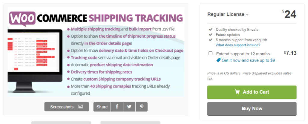 shipment tracking plugin by vanquish