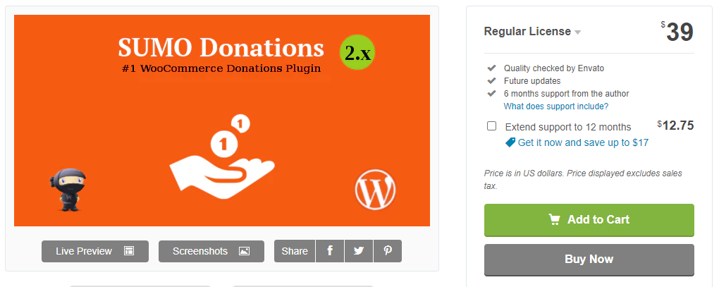 SUMO WooCommerce Donations