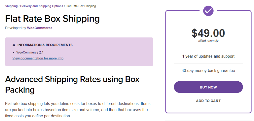 Flat rate box shipping