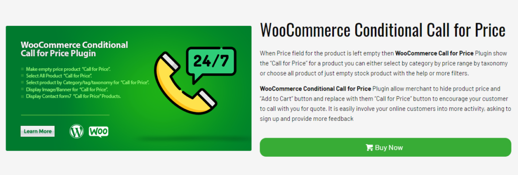 WooCommerce Conditional Call for Price