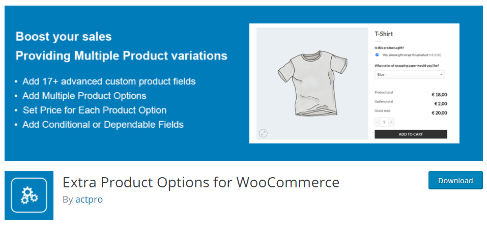 Extra Product Options for WooCommerce