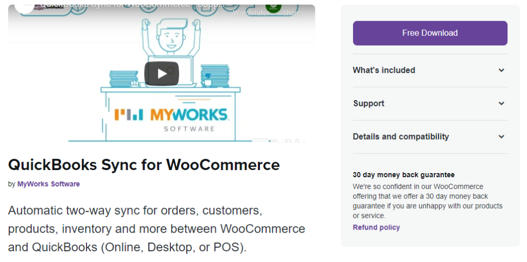 QuickBooks Sync for WooCommerce accounting