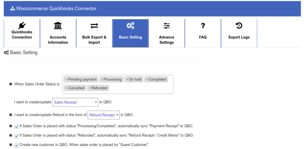 WooCommerce QuickBooks Connector