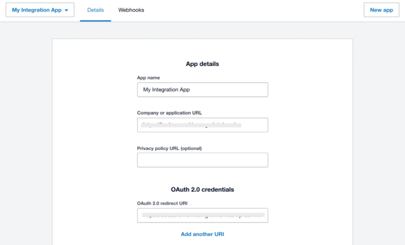 Xero developer portal