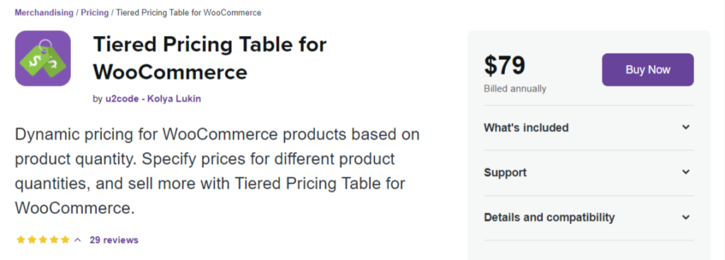 Tiered Pricing Tables for WooCommerce
