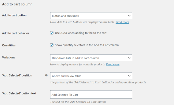 plugin configuration