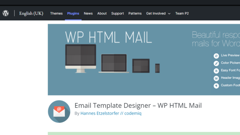 wp html mail email designer