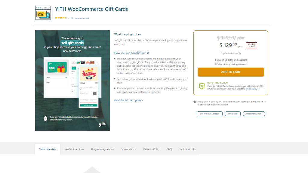 Yith WooCommerce Gift Cards